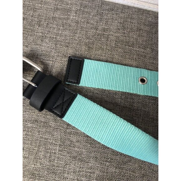 Original Use Mens Size Small 28-32 Belt Metal Buckle Teal Blue Green - Picture 2 of 4